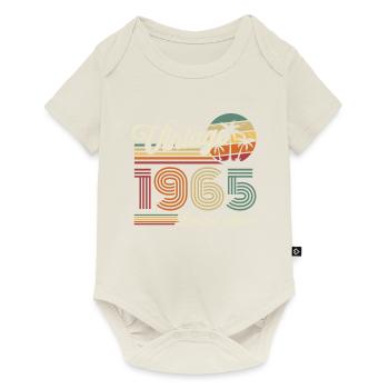Vintage Rétro Cadeau Anniversaire pour Né en 1965 - Body à manches courtes Premium Bébé - blanc cassé - Devant