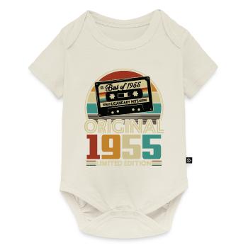 Original 1955 70th Anniversary Vintage Geschenk - Baby Premium Kurzarmbody - Naturweiß - Vorne
