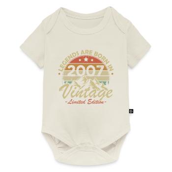 Les Légendes Sont Nées En 2007 Vintage Cadeau - Body à manches courtes Premium Bébé - blanc cassé - Devant