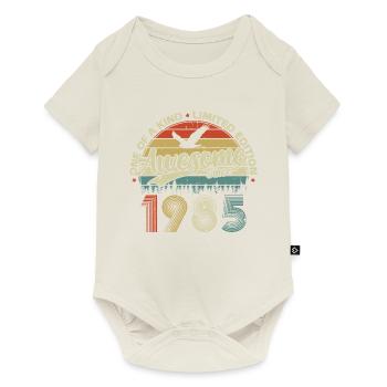 Vintage 1985 Rétro Cadeau D'anniversaire 40 Ans - Body à manches courtes Premium Bébé - blanc cassé - Devant