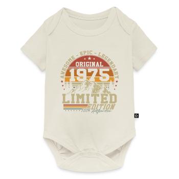 Original 1975 Jahrgang Geburtstag Geschenk - Baby Premium Kurzarmbody - Naturweiß - Vorne