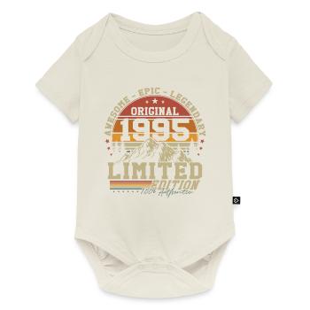 Original 1995 Jahrgang Geburtstag Geschenk - Baby Premium Kurzarmbody - Naturweiß - Vorne