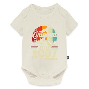 Original Janvier 2007 Vintage Anniversaire - Body à manches courtes Premium Bébé - blanc cassé - Devant