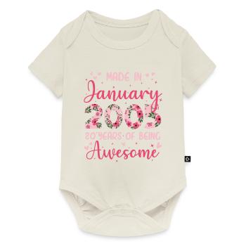 January 2005 20th Birthday for Girls - Baby Premium short-sleeve bodysuit - off white - Front