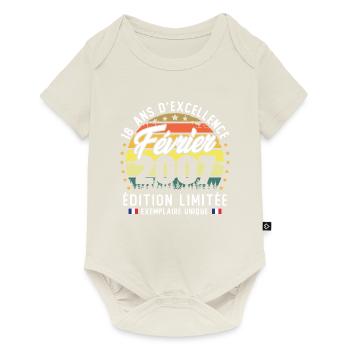 February 2007 Vintage 18 Year Anniversary Gift - Baby Premium short-sleeve bodysuit - off white - Front