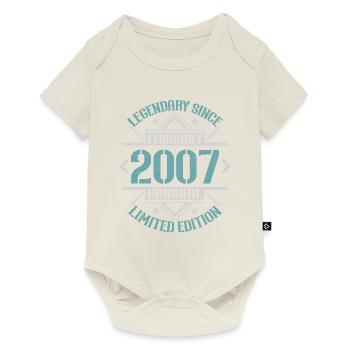 Vintage February 2007 Retro Birthday Gift - Baby Premium short-sleeve bodysuit - off white - Front