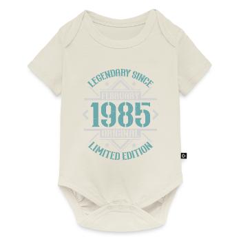Vintage Février 1985 Rétro Cadeau D'anniversaire - Body à manches courtes Premium Bébé - blanc cassé - Devant