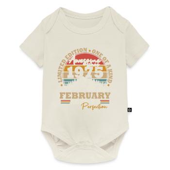 Februar 1975 Vintage Retro Geburtstagsgeschenk - Baby Premium Kurzarmbody - Naturweiß - Vorne
