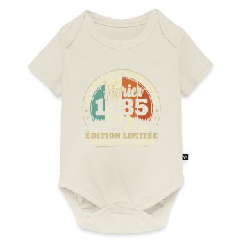Vintage Février 1985 Vintage Cadeau Anniversaire - Body à manches courtes Premium Bébé - blanc cassé - Devant