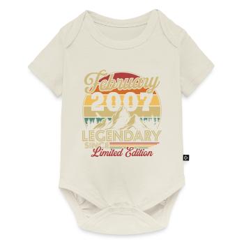 Vintage Retro February 2007 Birthday Gift - Baby Premium short-sleeve bodysuit - off white - Front