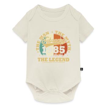 Millésime Février 1985 Cadeau d’anniversaire 40 ans - Body à manches courtes Premium Bébé - blanc cassé - Devant