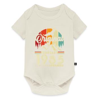Original Février 1985 Vintage Anniversaire - Body à manches courtes Premium Bébé - blanc cassé - Devant