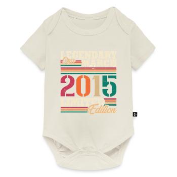 Vintage 2015 Mars Cadeau Anniversaire Rétro - Body à manches courtes Premium Bébé - blanc cassé - Devant