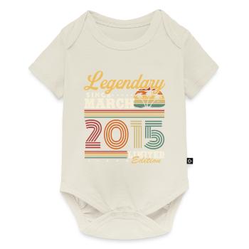 Légendaire depuis mars 2015 millésime anniversaire - Body à manches courtes Premium Bébé - blanc cassé - Devant