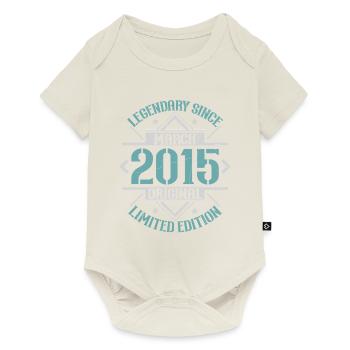 Vintage Mars 2015 Rétro Cadeau D'anniversaire - Body à manches courtes Premium Bébé - blanc cassé - Devant