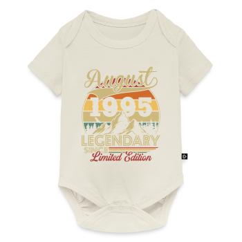 Vintage Retro August 1995 Geburtstagsgeschenk - Baby Premium Kurzarmbody - Naturweiß - Vorne