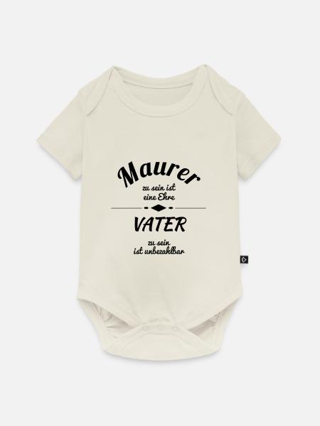 Maurer - Baby Premium Kurzarmbody - Naturweiß
