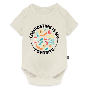 Composting Compost Gardening Garden Gardener Funny - Baby Premium short-sleeve bodysuit - off white - Front