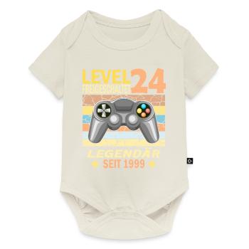 24. Geburtstag Gamer zocken Geburtstjahr 1999 - Baby Premium Kurzarmbody - Naturweiß - Vorne