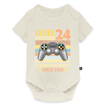 24. Geburtstag Gamer zocken Geburtstjahr 1999 - Baby Premium Kurzarmbody - Naturweiß - Vorne