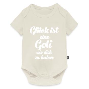 Glück ist es eine Goli wie dich zu haben Patentant - Baby Premium Kurzarmbody - Naturweiß - Vorne