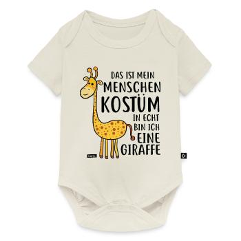 Das Ist Mein Menschen Kostuem Giraffe HARIZ - Baby Premium Kurzarmbody - Naturweiß - Vorne