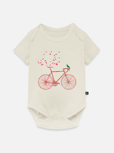 fahrrad e 91 - Baby Premium Kurzarmbody - Naturweiß