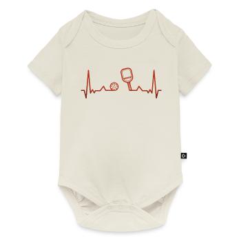 Battement de cœur Pimpleball - Body à manches courtes Premium Bébé - blanc cassé - Devant