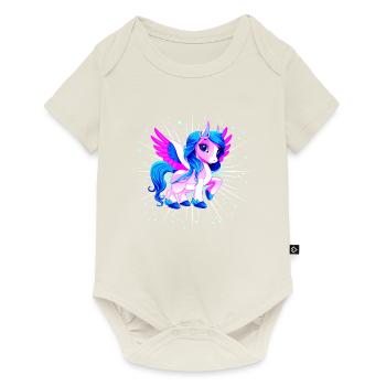 Licorne Pink Pegasus - Body à manches courtes Premium Bébé - blanc cassé - Devant