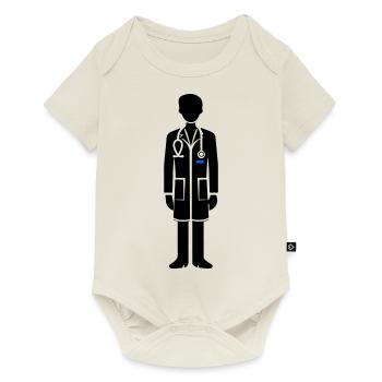 Doktor Symbol - Baby Premium Kurzarmbody - Naturweiß - Vorne