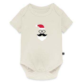 Hipster Santa Claus - Body à manches courtes Premium Bébé - blanc cassé - Devant