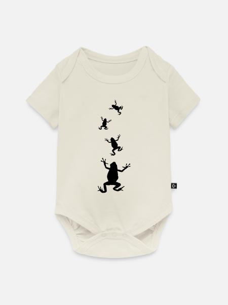 frosch silhouette frösche kröte - Baby Premium Kurzarmbody - Naturweiß