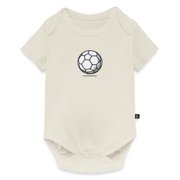 Minimalist Football Line Art Design - Baby Premium short-sleeve bodysuit - off white - Front