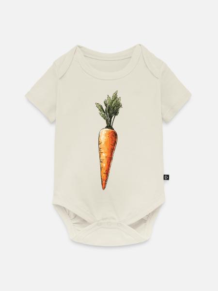 Möhre - Baby Premium Kurzarmbody - Naturweiß