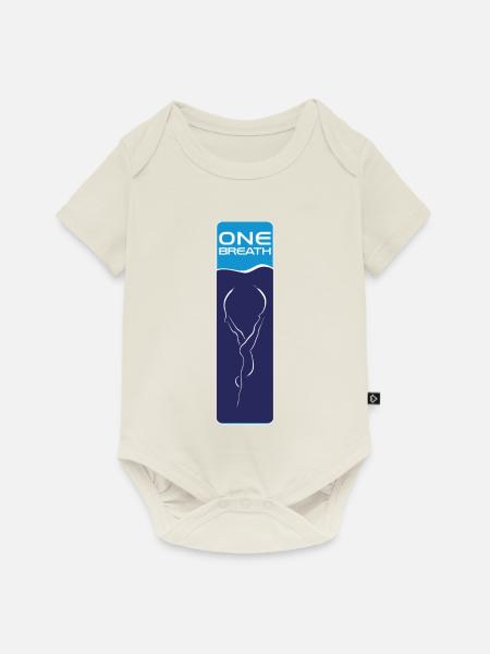 Freitauchen Emblem ONE Breath - Baby Premium Kurzarmbody - Naturweiß