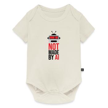 Not made by AI - Baby Premium Kurzarmbody - Naturweiß - Vorne