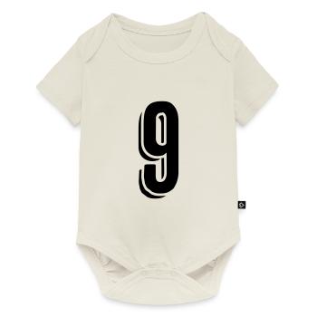 Jersey number nine - number - 9 - Baby Premium short-sleeve bodysuit - off white - Front