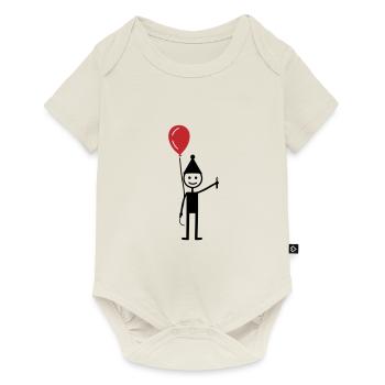 Ballon d’anniversaire - Body à manches courtes Premium Bébé - blanc cassé - Devant