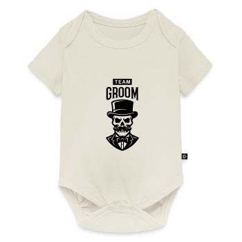 Team Groom Skeleton - Body à manches courtes Premium Bébé - blanc cassé - Devant