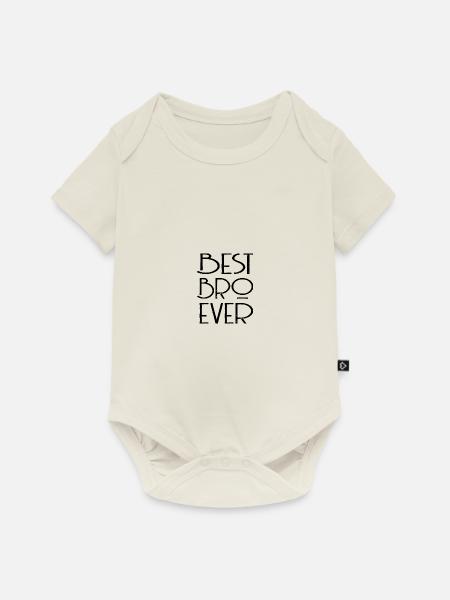 Best Bro Ever - schwarz - Baby Premium Kurzarmbody - Naturweiß