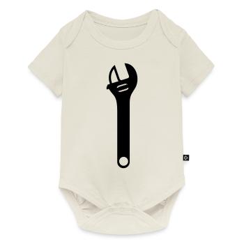 Icône de clé - Body à manches courtes Premium Bébé - blanc cassé - Devant