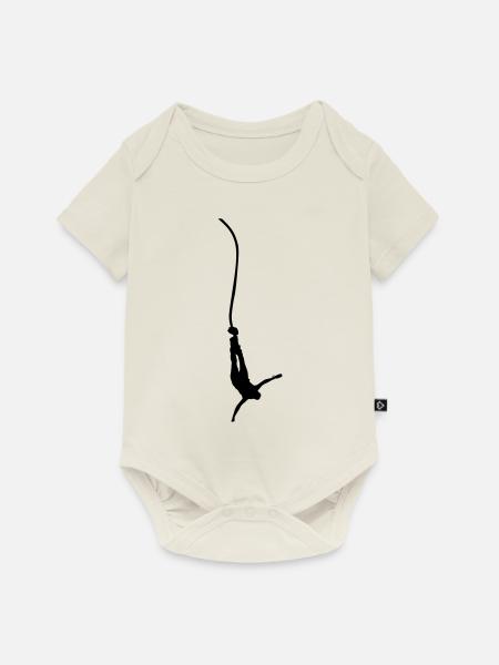 bungee jumper silhouette - Baby Premium Kurzarmbody - Naturweiß