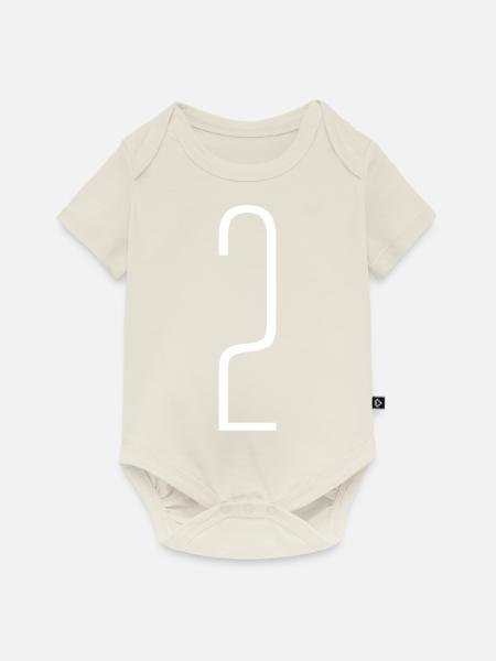 2 - Baby Premium Kurzarmbody - Naturweiß