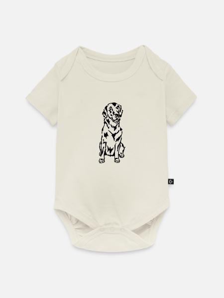 Flat Coated Retriever - Baby Premium Kurzarmbody - Naturweiß