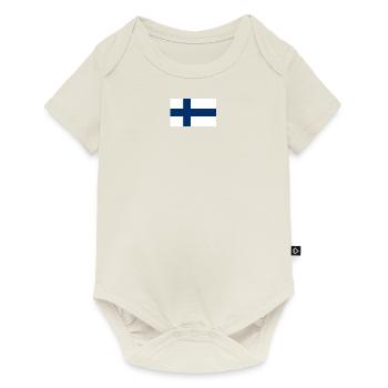 National Flag of Finland (small) - Baby Premium short-sleeve bodysuit - off white - Front