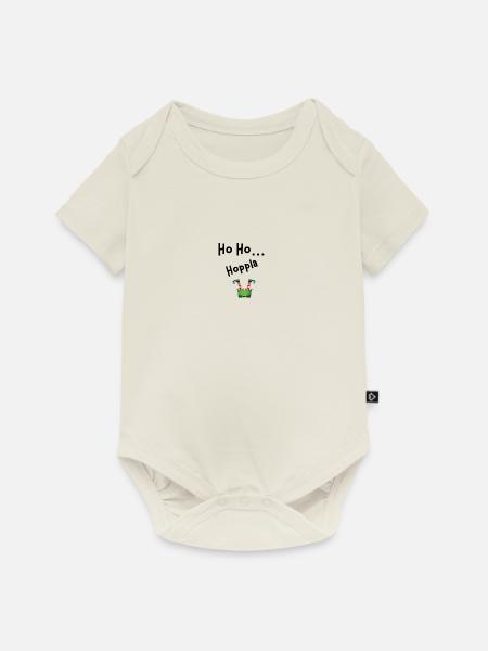Ho Ho Hoppla - Baby Premium Kurzarmbody - Naturweiß