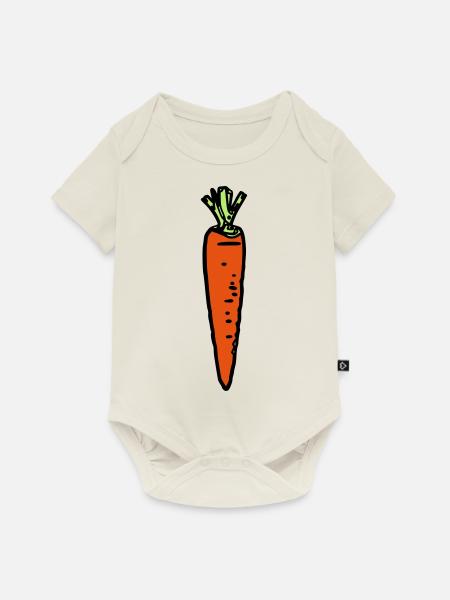 Carrot - Baby Premium Kurzarmbody - Naturweiß