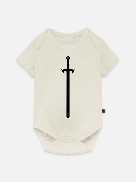 Templerschwert - Baby Premium Kurzarmbody - Naturweiß