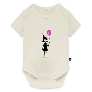 Anniversaire Ballon Fille Enfant - Body à manches courtes Premium Bébé - blanc cassé - Devant
