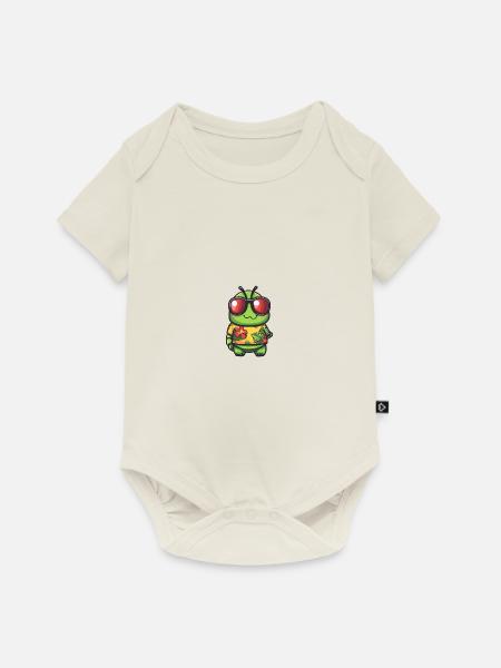 Wurm Cool Sommer - Baby Premium Kurzarmbody - Naturweiß